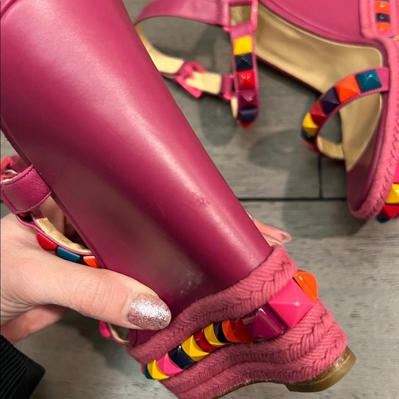 Christian Louboutin Cataclou Espadrille Wedge Sandals - Picture 9 of 11